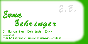 emma behringer business card